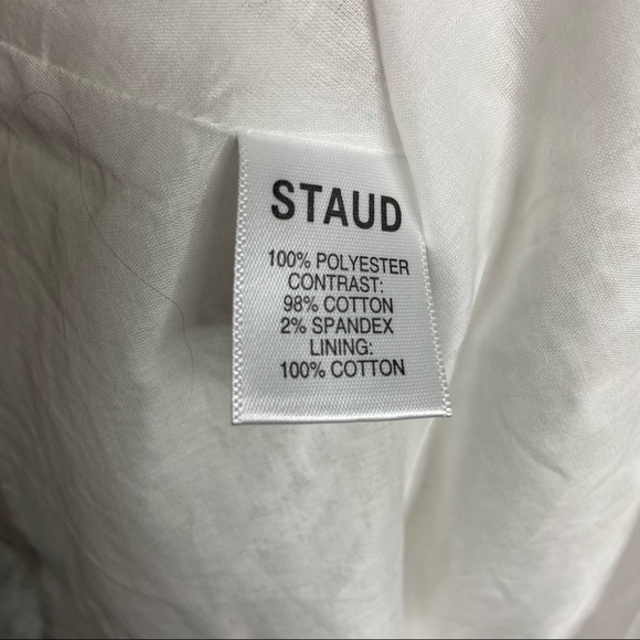 NWT STAUD Size 8 Beth White Lace Mini Dress Long Sleeve Square Neck $425 - Picture 7 of 7